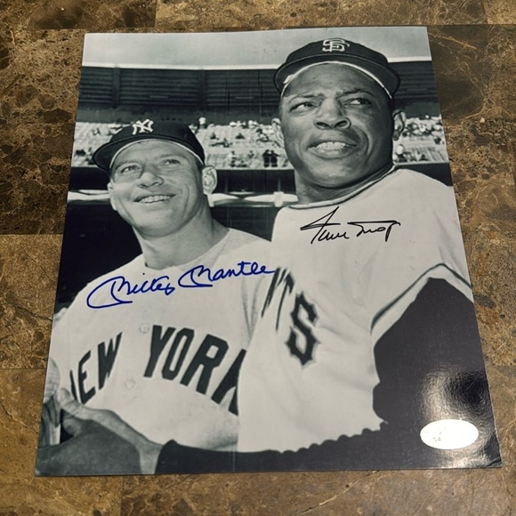 MLB Other - Mickey Mantle Willie Mays  signed 8x10 photo